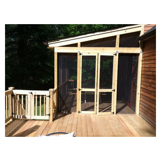 Rustic deck and screened porch - Rustic - Deck - New York - by VanGo ...