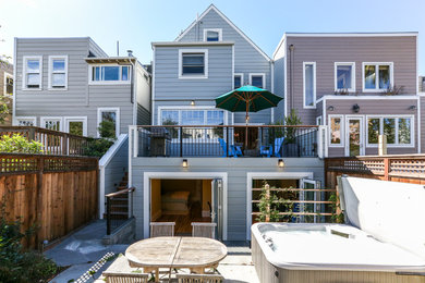 Trendy backyard deck photo in San Francisco