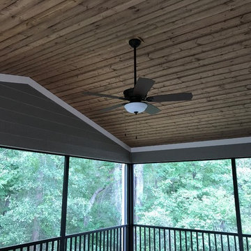 Screened porch ceiling to enjoy everyday!