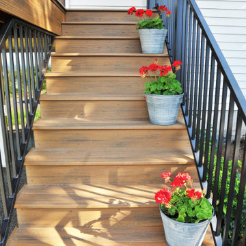 Second-Story Wrap Around Deck with Overhang