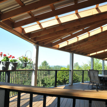 Second-Story Wrap Around Deck with Overhang