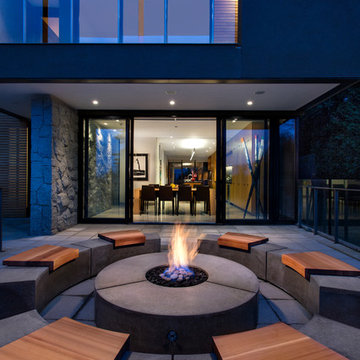 Social Circle Fire pit and benches
