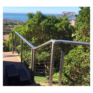 Stainless Steel Cable Railing Systems - Beach Style - Deck - San Diego ...