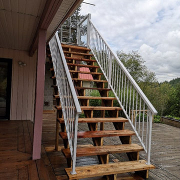 Staircase with New Aluminum Railing