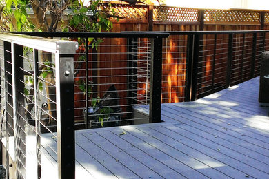 Photo of a medium sized contemporary back terrace in San Francisco with no cover.