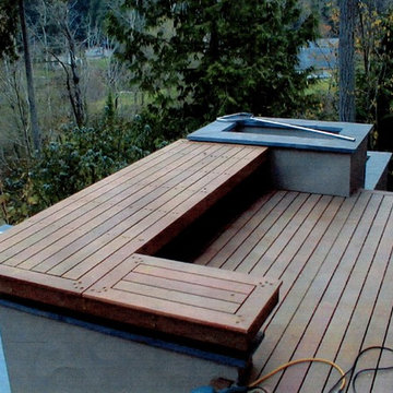Stewert - Pergalo Overhead; Iron Wood Deck w/ Infinity Pool & Exterior Fireplace