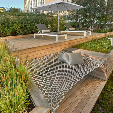 Sun Deck with Built-in Hammock