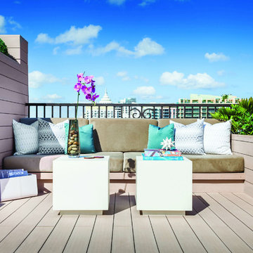 The Netherland Condo penthouse deck, by SoJo Design
