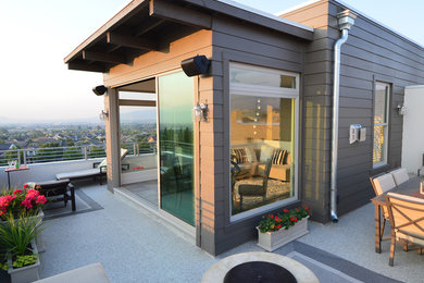 Deck - contemporary rooftop deck idea in Salt Lake City with no cover