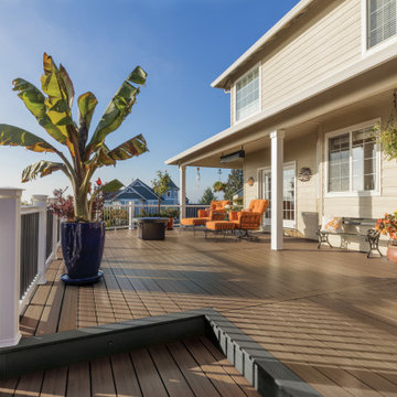 Timber Tech Edge Prime+ Collection Decking in Coconut Husk and Sea Salt Gray