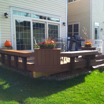 TimberTech Deck with Benches & Flower Boxes - Archadeck of Chicagoland
