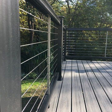 Timbertech deck with cable rail. Ankeny, IA