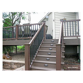 Timbertech Deck with Lighted Rail Caps and Stairs - Deck - Chicago - by ...