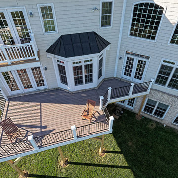 TimberTech Deck with Powder-Coated Iron Railing in Leesburg