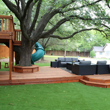 Tree house with deck