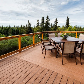 Treeline Greehouse and Deck Overlooking Anchorage, Alaska