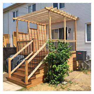 Trex Beach Dune Composite Deck with Cedar Pergola - Craftsman - Deck ...