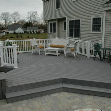 Unique deck and patio combination design in Middletown, CT