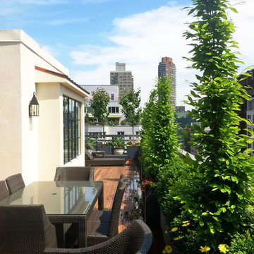 Upper East Side Rooftop Terrace: Roof Garden, Deck, Outdoor Dining, Containers