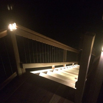 upper-level redwood deck