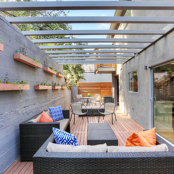 Urban Deck with Built-in Planters