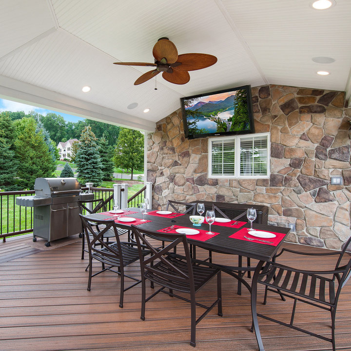 Stone Patio Deck Photos & Ideas Houzz