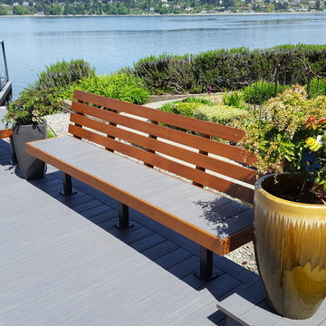 Waterfront Deck Living - Custom Built Benches