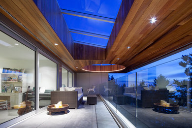 Design ideas for a contemporary terrace in Vancouver.