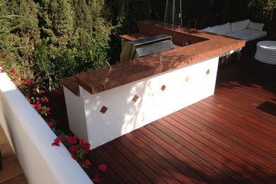 Inspiration for a mediterranean deck remodel in Los Angeles