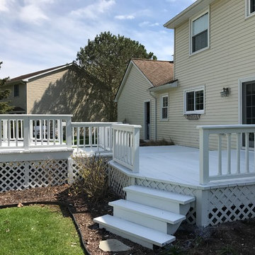 White Elastomeric Solid Stained Deck