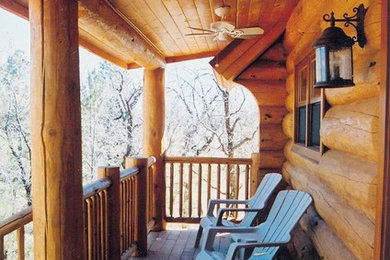 Inspiration for a rustic deck remodel in Other