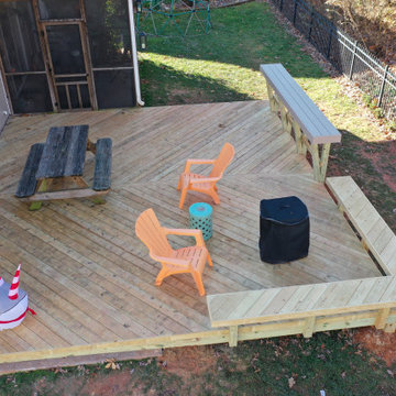 Wood Deck with a Bar