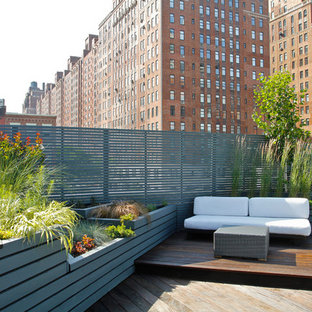 Inspiration for a contemporary rooftop rooftop deck container garden remodel in New York with no cover