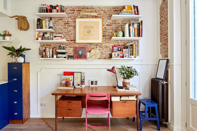 Bohemian home office in Madrid.