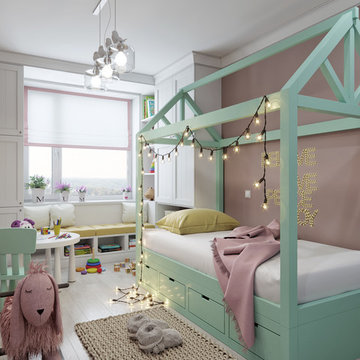 Сhildren's room with a mint accent