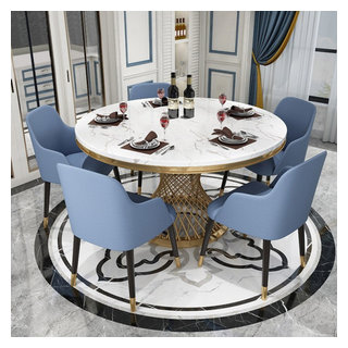 round pedestal dining table and chairs