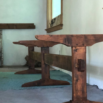 16 foot Reclaimed Triple Trestle Table
