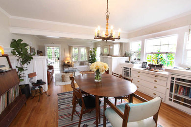 Example of an arts and crafts dining room design in Los Angeles