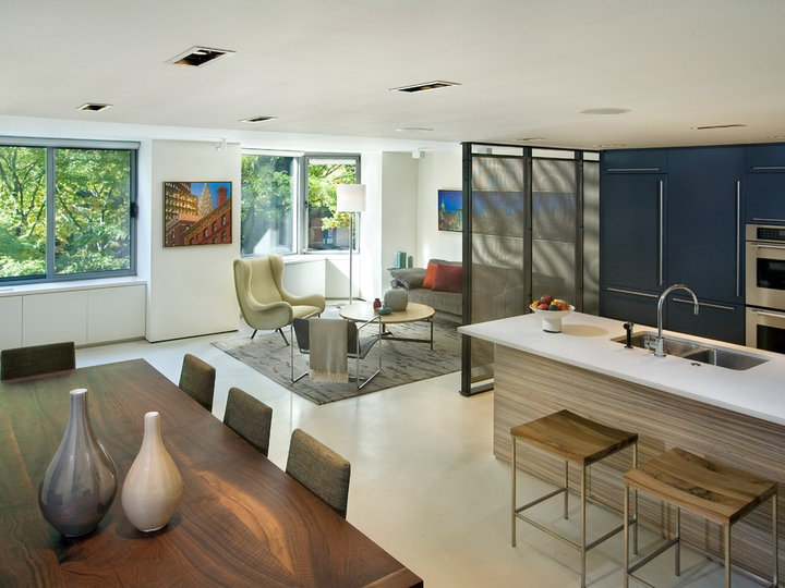 Contemporary Dining Room - Kitchen Dining