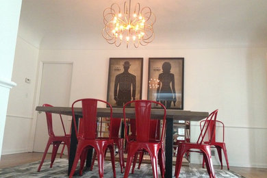 Inspiration for a modern dining room remodel in Other