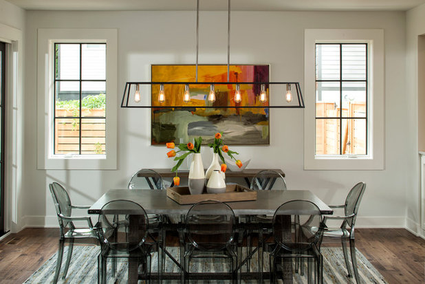 Transitional Dining Room by Highmark Builders