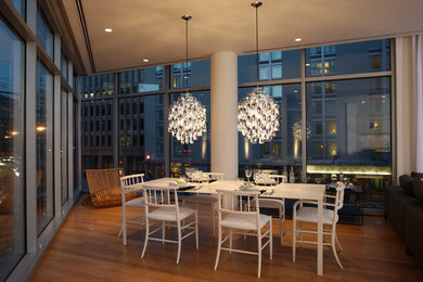 Dining room - contemporary dining room idea in DC Metro