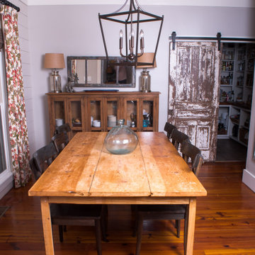 3 Board Dining Table, Rustic FInish