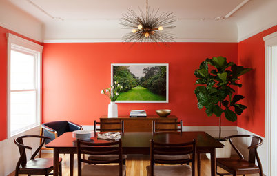 Room of the Day: Bright Red Dining Room Glows in Fog City