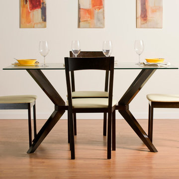 6865 Greenwich Solid Beechwood Dining Collection in Coffee Finish
