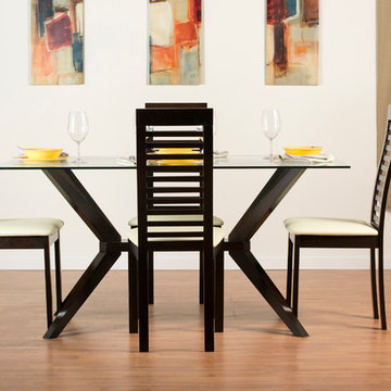 6865 Greenwich Solid Beechwood Dining Collection in Coffee Finish