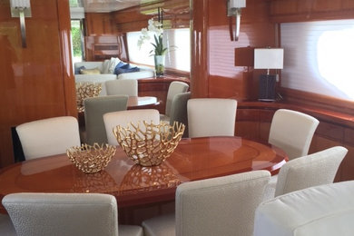 Example of a trendy dining room design in Miami