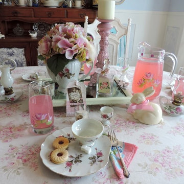 A Shabby Chic Rose Inspired Tablescape