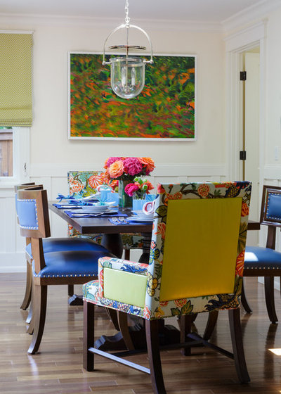 Transitional Dining Room by Ann Lowengart Interiors