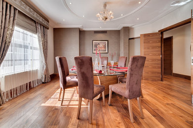 Photo of a medium sized contemporary dining room in London.